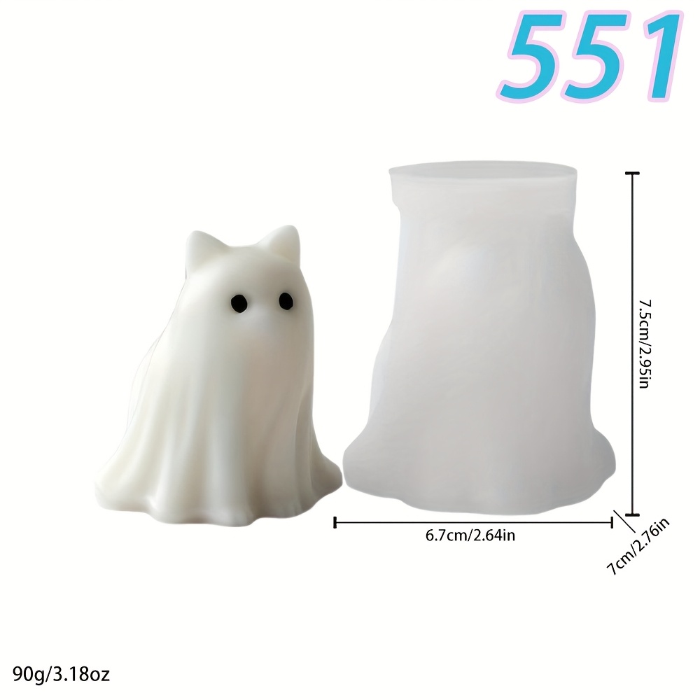 TEMU 1pc A Cat And Dog Silicone Mold, Designed For Halloween, Featuring Adorable And Humorous Animal Shapes. Ideal For Resin Casting Projects, Gypsum