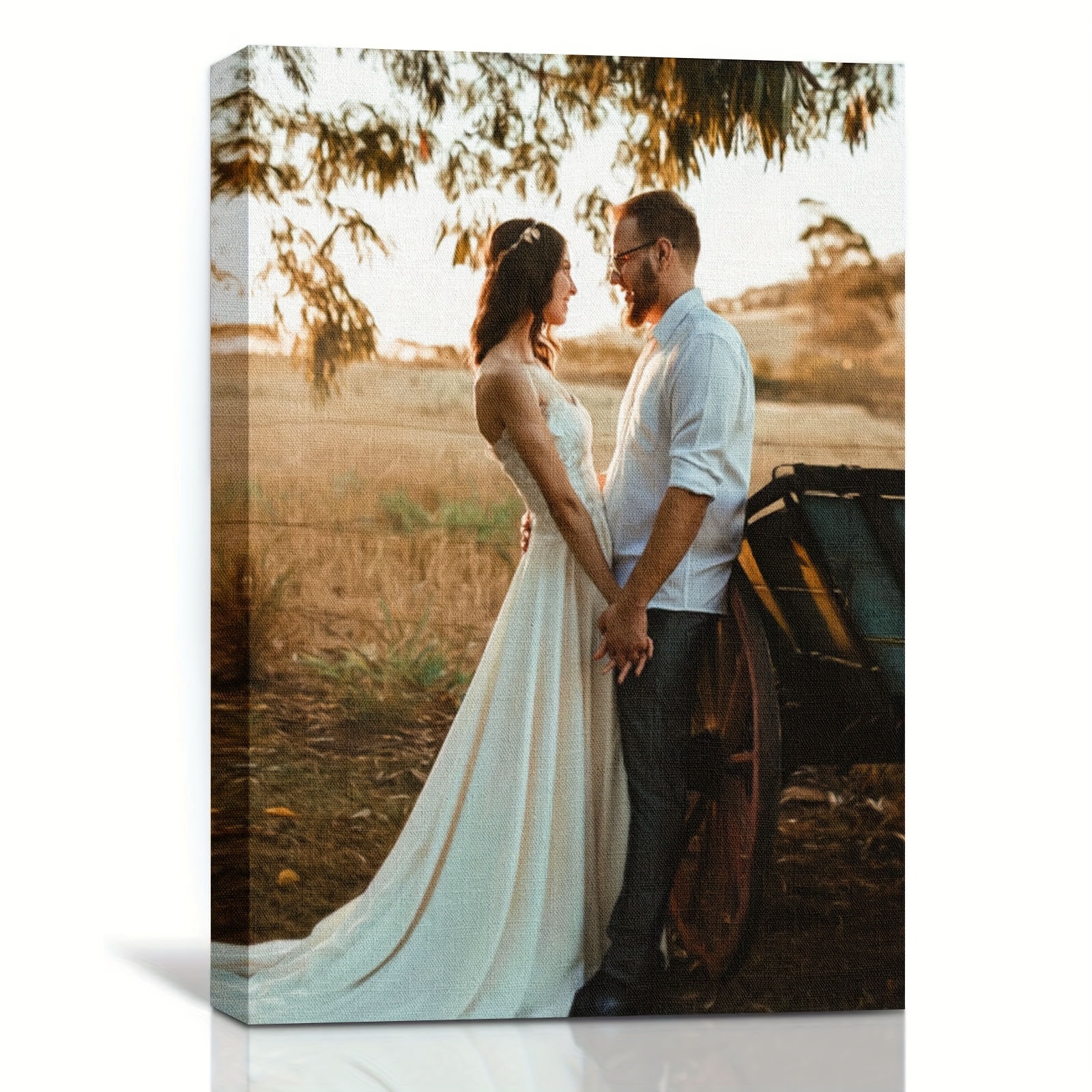 custom canvas prints with your photos personalized framed canvas wall art for home decor unique customized picture for birthday christmas anniversary gifts for mom dad men   for living room bedroom or office decoration