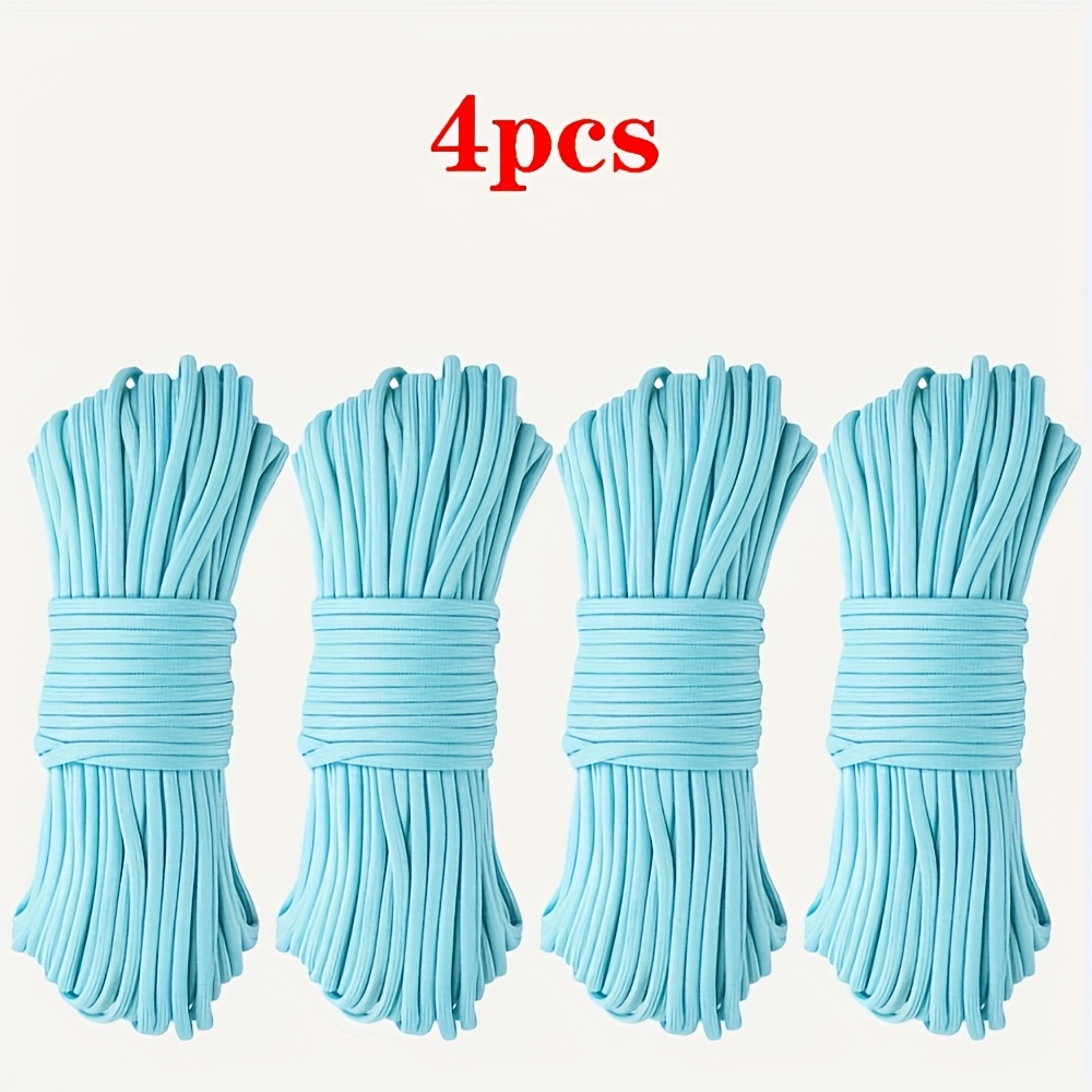 TEMU 4pcs 3-meter Fluorescent Luminous Ropes, With A Diameter Of 4mm And Of Luminous Nylon Rope, Suitable For Camping. Woven Into Bracelets,