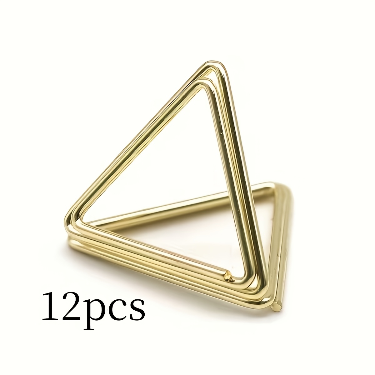 TEMU 12pcs Pack Of 12pcs Small Triangle Table Number Holders & Photo Frames Suitable For Wedding, Baby Shower, Party Decor - Table Stand Clips For