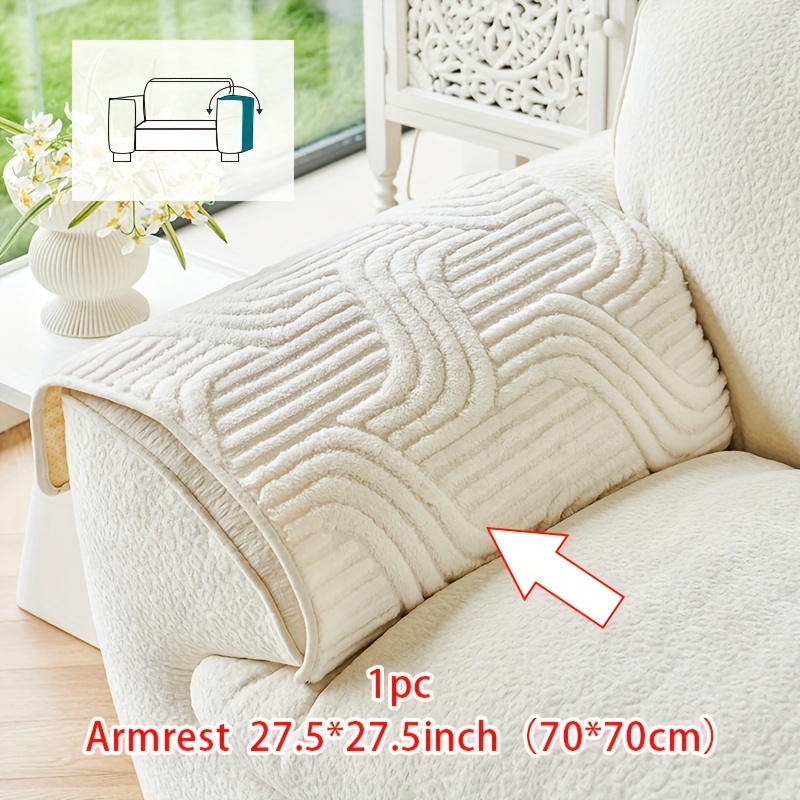 E-shop 1 Stück bequemes Fleece-Sofakissen, geeignet für alle Jahreszeiten, ein einfacher, moderner, staubdichter Sofabezug für Wohnzimmer- und