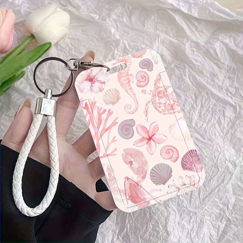 TEMU 2d -1pc Card Sleeve | Sliding Mechanism & Anti-loss Rope - Multifunctional Card Sleeve For Bus, Student Meal Vouchers, And Cards. Gift For Men