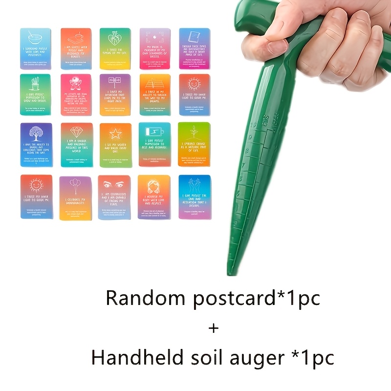 TEMU High-quality Handheld Soil Auger - Suitable For Seedlings And Bulb Planting. Long Handle For Hole Digging, Seed Sowing Tool For Indoor And