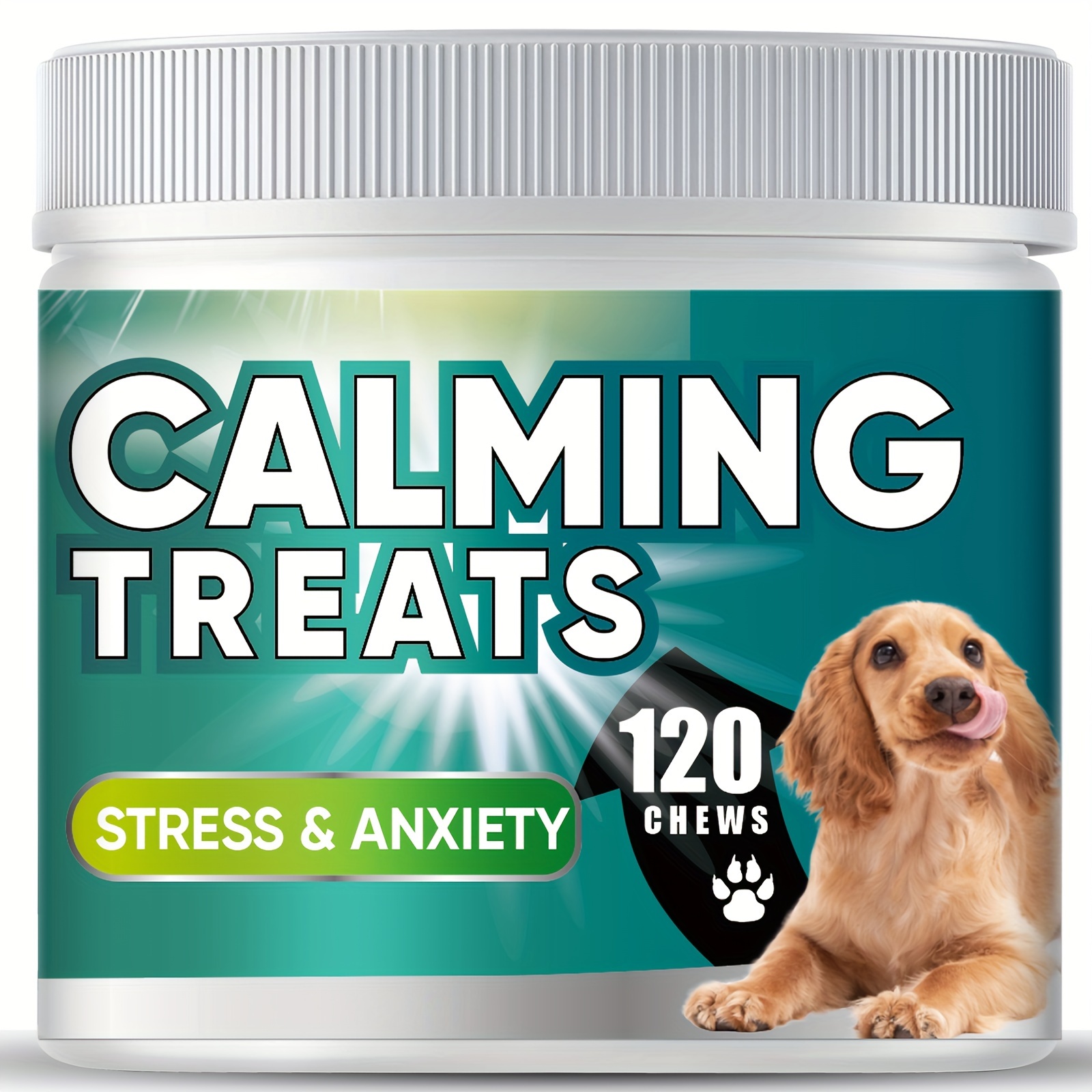 TEMU Calming Chews For Dog - 120 Chews, Beef Flavor. Stops Barking, Alleviates Discomfort For All Dogs In Separation, Training, Travel, And More