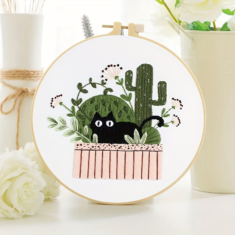 

1pc 's Embroidery Kit, 30x30cm, Pattern, Diy Handcraft Set Frame, , Thread, And , , , For And Christmas