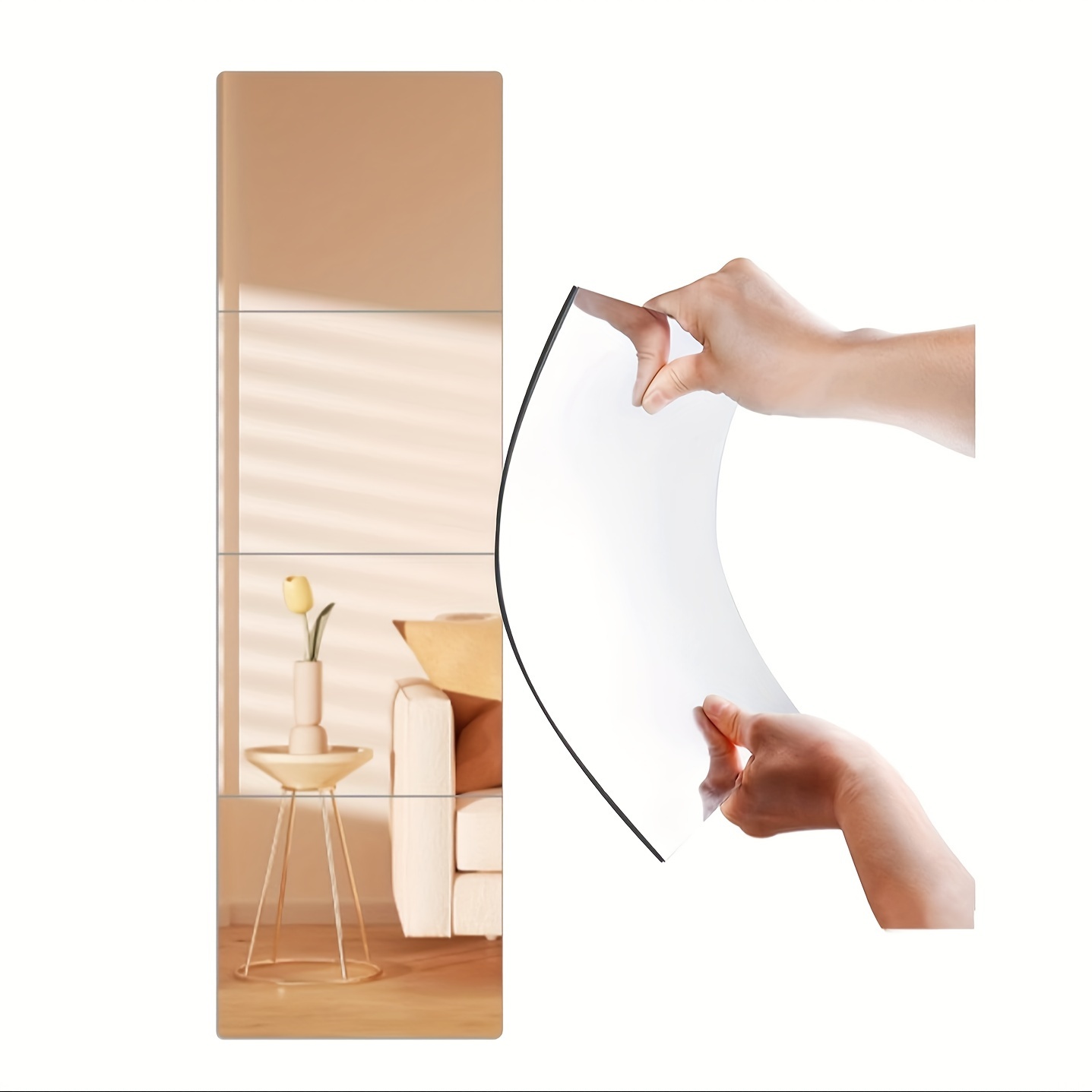 

4- Mirrors, 12x14in Mirrors, Long Mirrors For , Gym, Hallway, Use, Horizontal , No ,