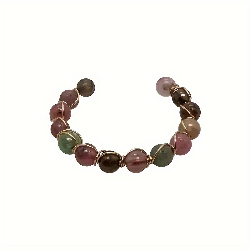 Women's Rainbow Gemstone Ocean Style Open Ring