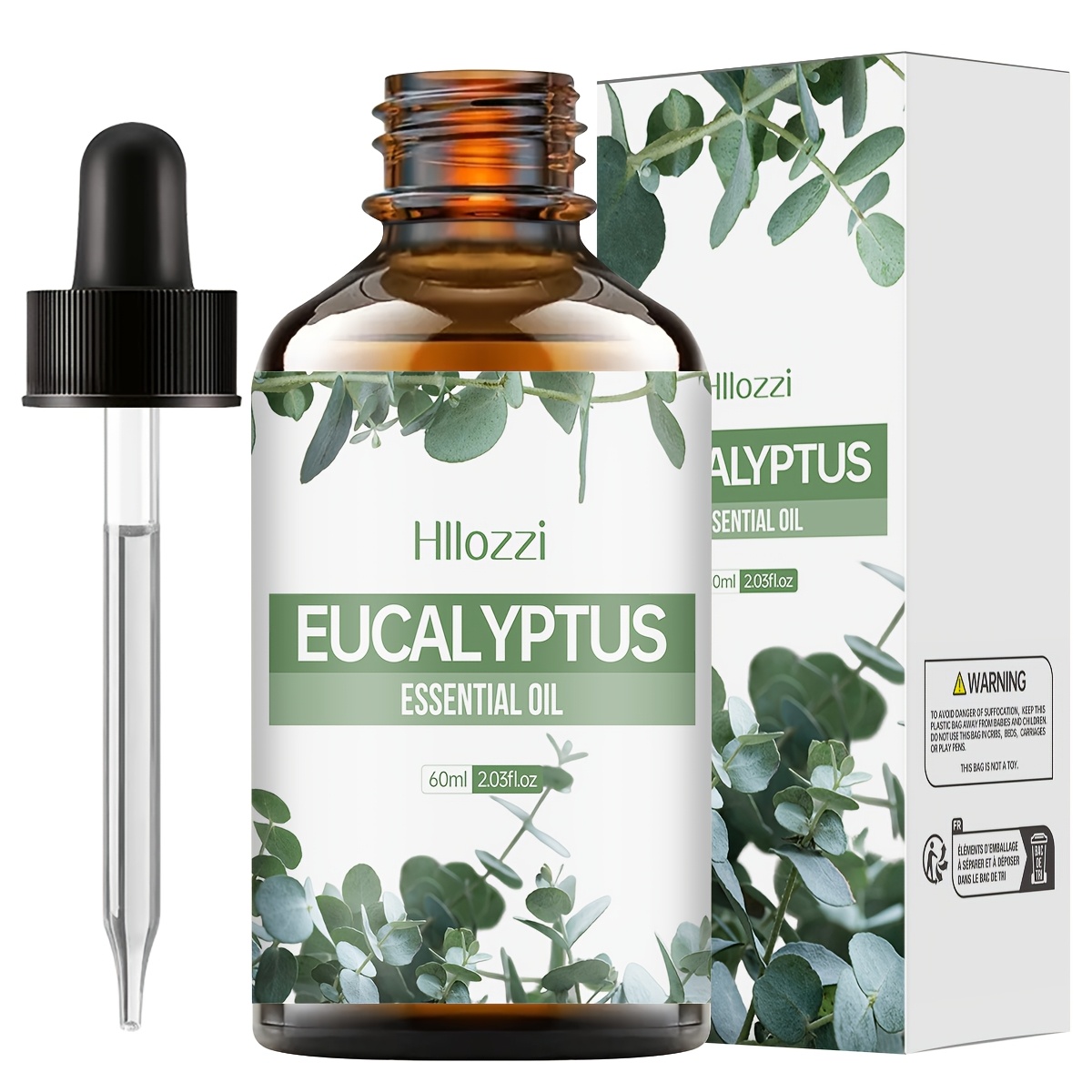 Image of Eucalyptus Essential Oil, 60 Ml/2.03 Fl.oz & 30 Ml/1.01 Fl.oz, A Hydrating And Nourishing High Quality Massage Skin Types, Suitable For Face, Spa, Shower, Skincare, Scenting, A Great Gift