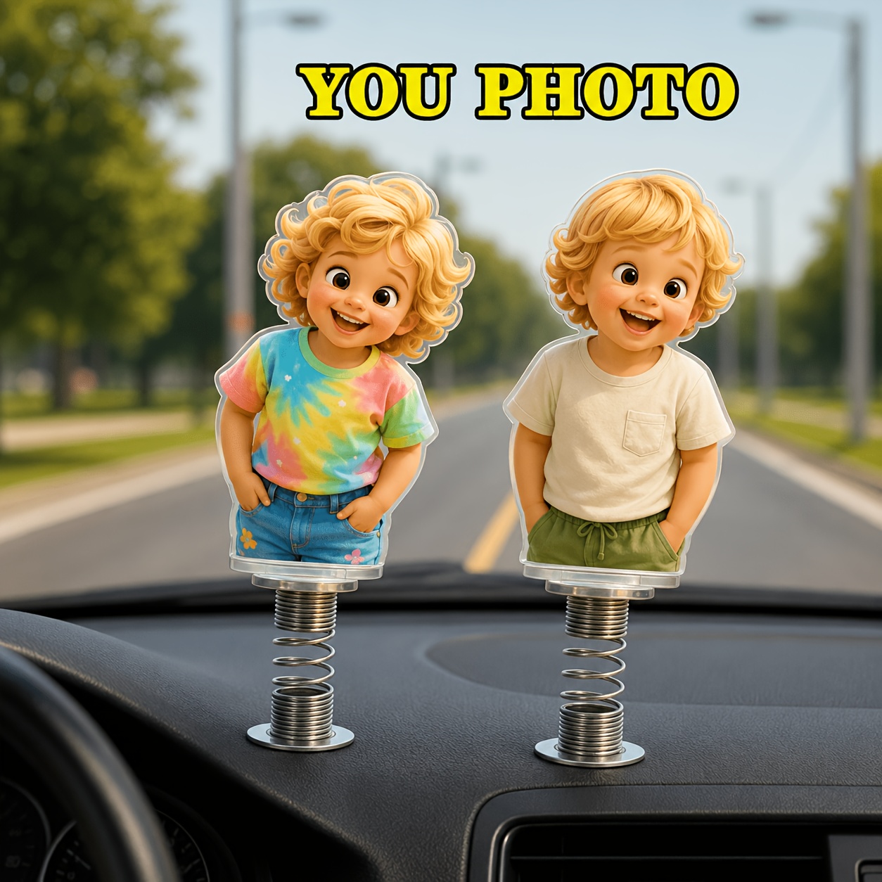 Personalized Custom 2D Car Ornament, Acrylic Photo Decoration
