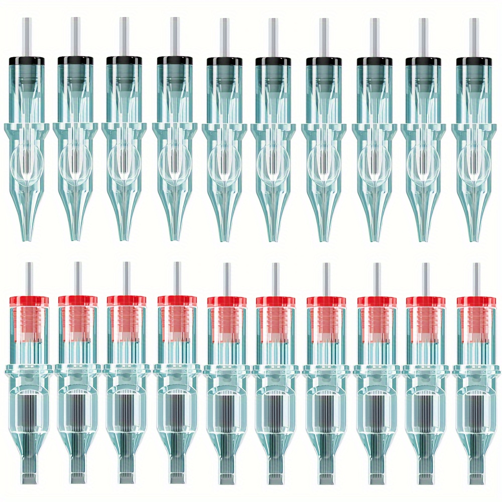Image of 20pcs Neebol Tattoo Ink Cartridge Needles, Disposable Mixed Size Tattoo Needle Standard Round Liner For Tattoo Supplies, Halloween Gift For Professional And Beginners (3rl 5rl 7rm 9rm) X 5pcs