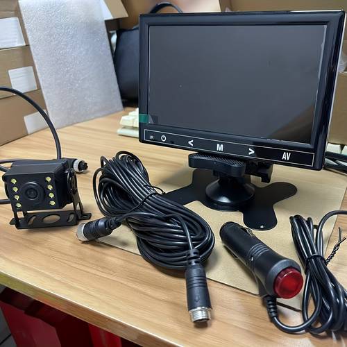 7inch car plug connector car monitor with vehicle rear view camera truck monitor in car screen with rear view camera car tv for bus rv trailer excavator reverse iamge plug and play