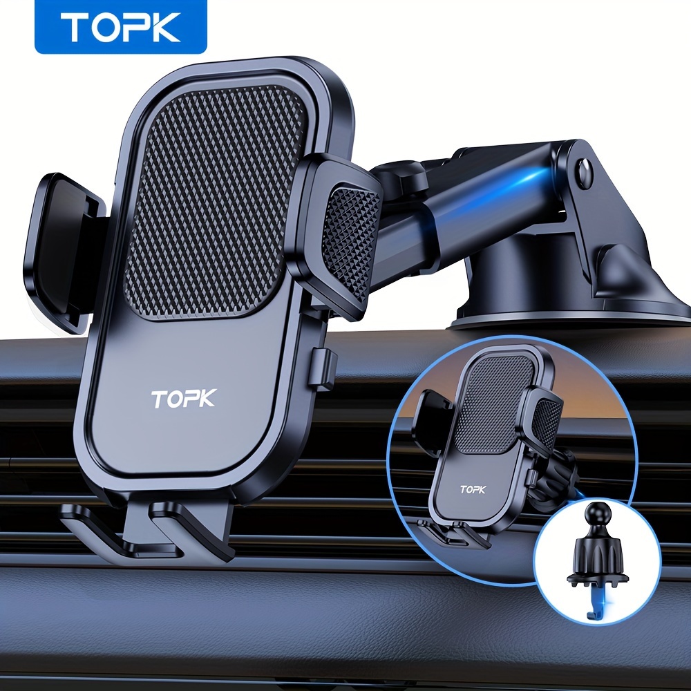 

Car Phone Holder Mount, Dashboard & Air Vent Universal Phone Car Mount, Compatible With All Cellphones