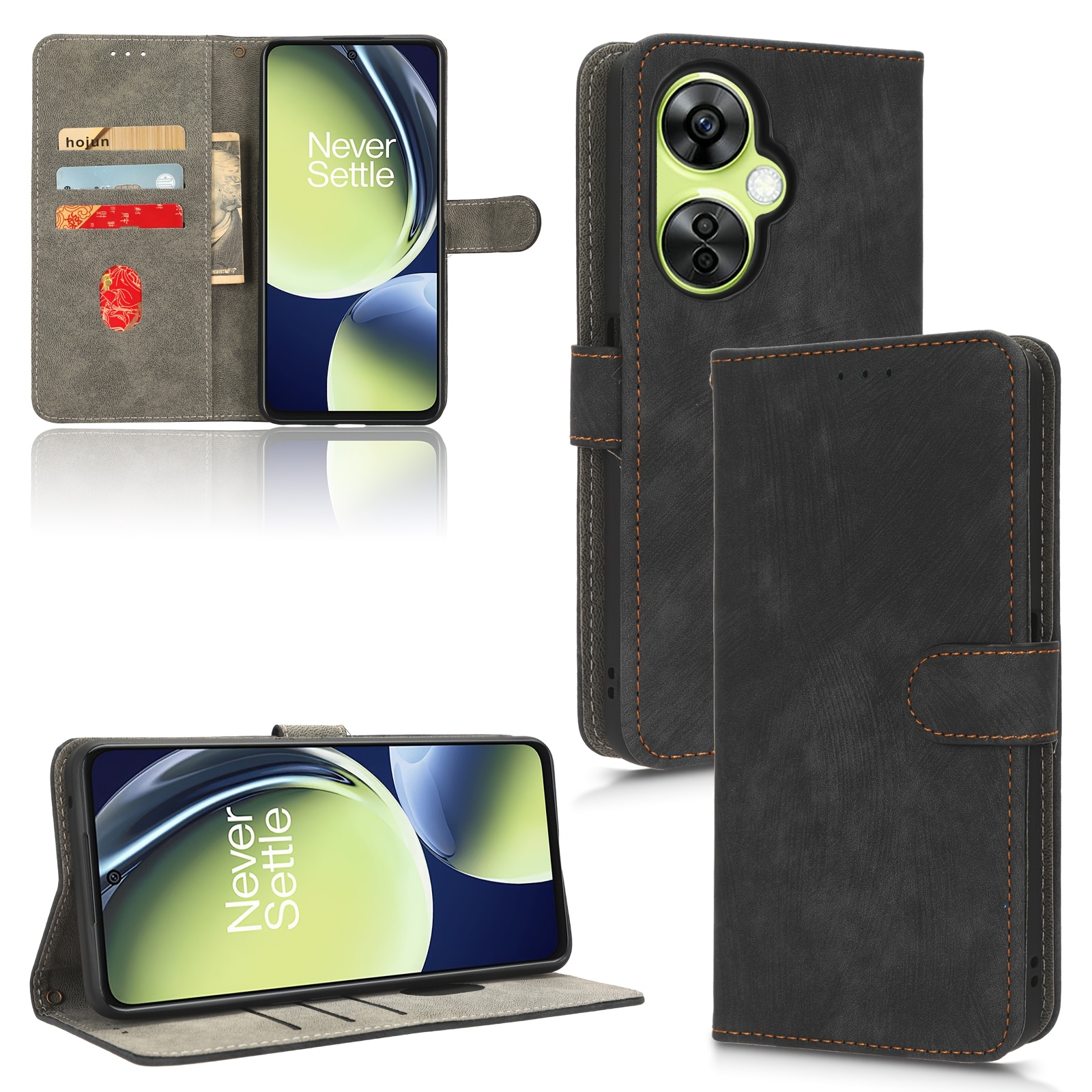 TEMU Phone Case - Suitable For Oneplus Nord Ce 3 Lite/ Compatible With Nord N30 Wallet Case, Card Slot Bracket Magnetic Faux Leather Flip Cover