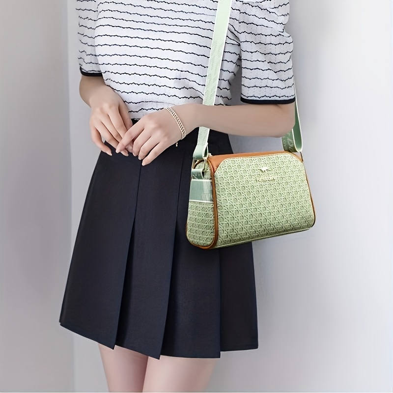 fashionable punk style multi layer shoulder crossbody bag - Temu