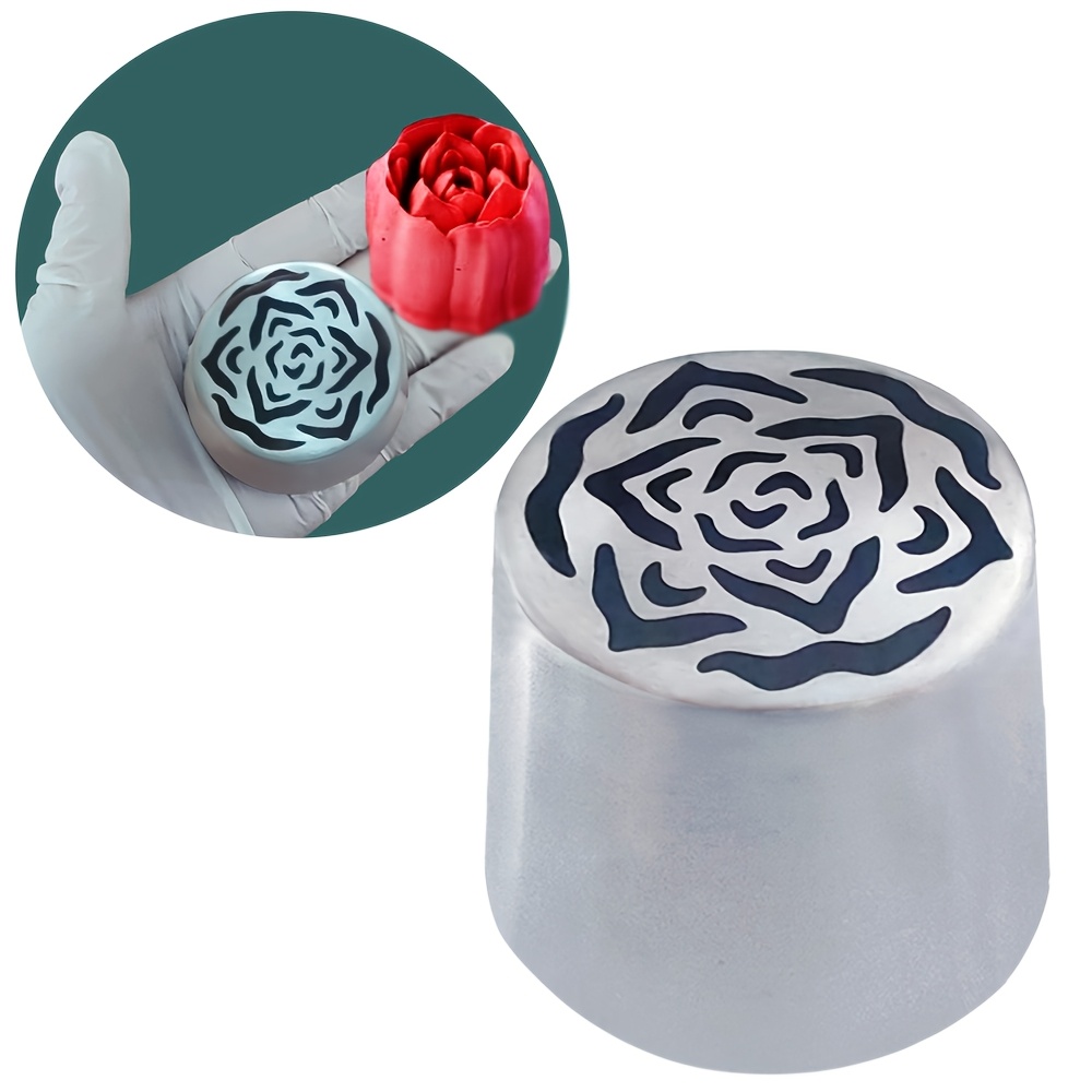 Image of 55mm Extra Large 304 Stainless Steel Piping Tip 3d Rose Nozzle For Marshmallow Potato Paste Cake Bouquet Diy Decorating Tool Zefir Marshmallow Floristry Piping Tip Icing Nozzle