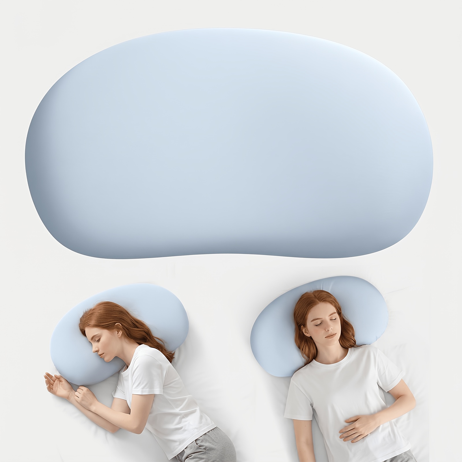 Image of 1pc Ice Bread Pillow, Pillow, To Human Functional Science, Close To Neck And Shoulder, Relaxing Neck/