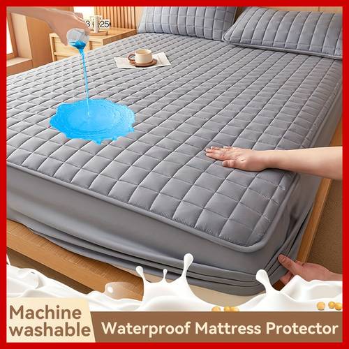 1pc multicolor mattress protector no pillowcase and insert included solid color fitted sheet bedding cover minimalist breathable bedspread suitable for bedroom and reusable