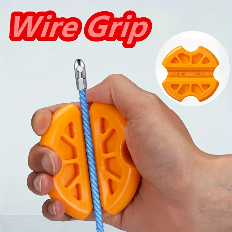 

Electrician Wire Grip Tool Set - Plastic Cable Pulling Aid, Uncharged Manual Operation, No Battery Needed, Antiskid & Labor-saving Wire Puller Helper For 3-6mm Cables