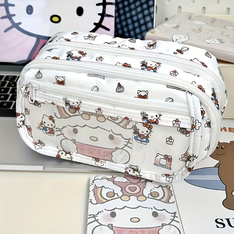 

Sanrio Hello Kitty Pencil Case - Spacious, , And Stylish Storage Box For Student Stationery.