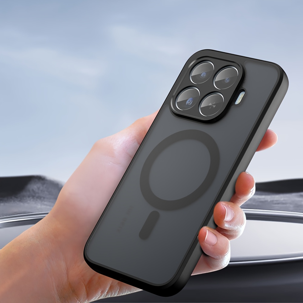 TEMU Phone Case: Transparent Black Phone Case For Xiaomi 17t Pro/17t European Version Magnetic Wireless Charge Case Bumper Anti-knock Soft Full Back
