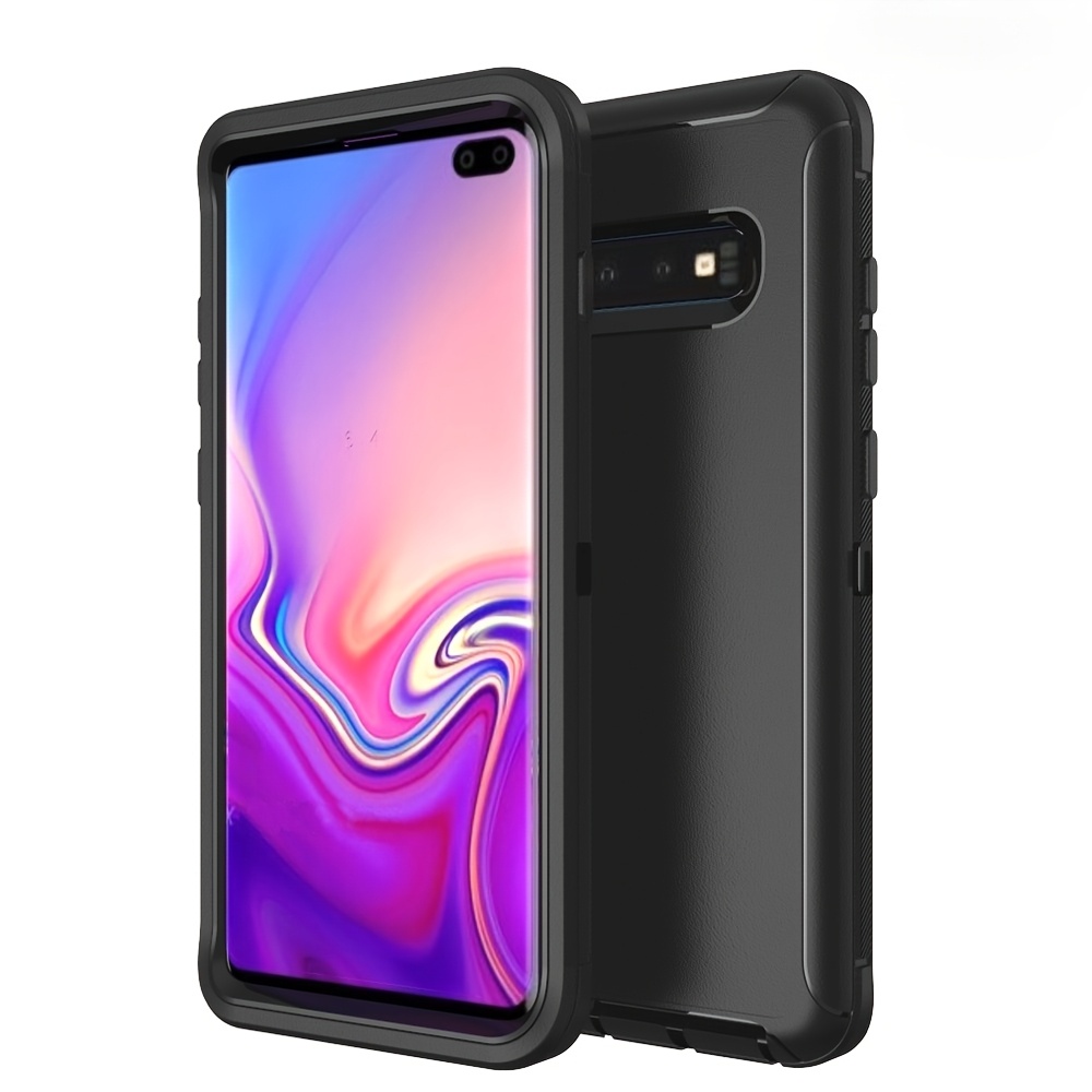 Image of Phone Case - Christmas Gifts, Shockproof 3-layer Rugged Heavy Duty Hard Fashion Phone Cases For Galaxy S10 Plus/s10, Men's Gifts