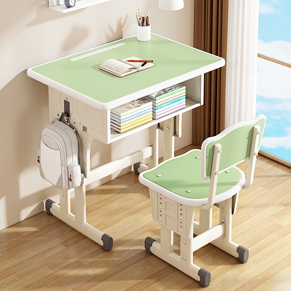 Set of 2 Adjustable Desks And Chairs for Middle School Students, Suitable for Home Use, Ideal for Study And Writing