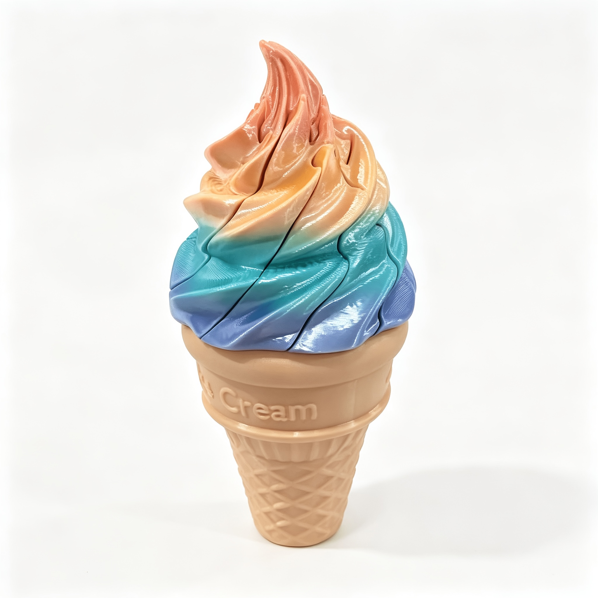 TEMU Prank Toy Ice Cream, 3d Printed, Creative Gift For Halloween, Christmas, And Birthdays