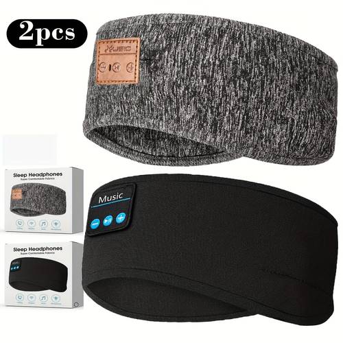 2 headband wireless 5 4 sleeping headphones hd stereo built in microphone workout running sports men women gift 1 1xgrey