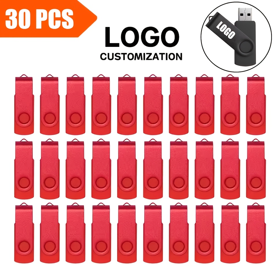 TEMU 30pcs Usb 2.0 Flash Drives 256mb/4gb Rotating Usb Sticks