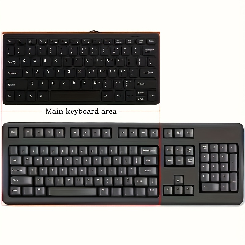 TEMU Ultra Thin 78 Keys Mini Wired Keyboard Usb Powered Compact External Keyboard For Laptop Desktop Pc Tablet Notebook Quiet Typing Low Profile