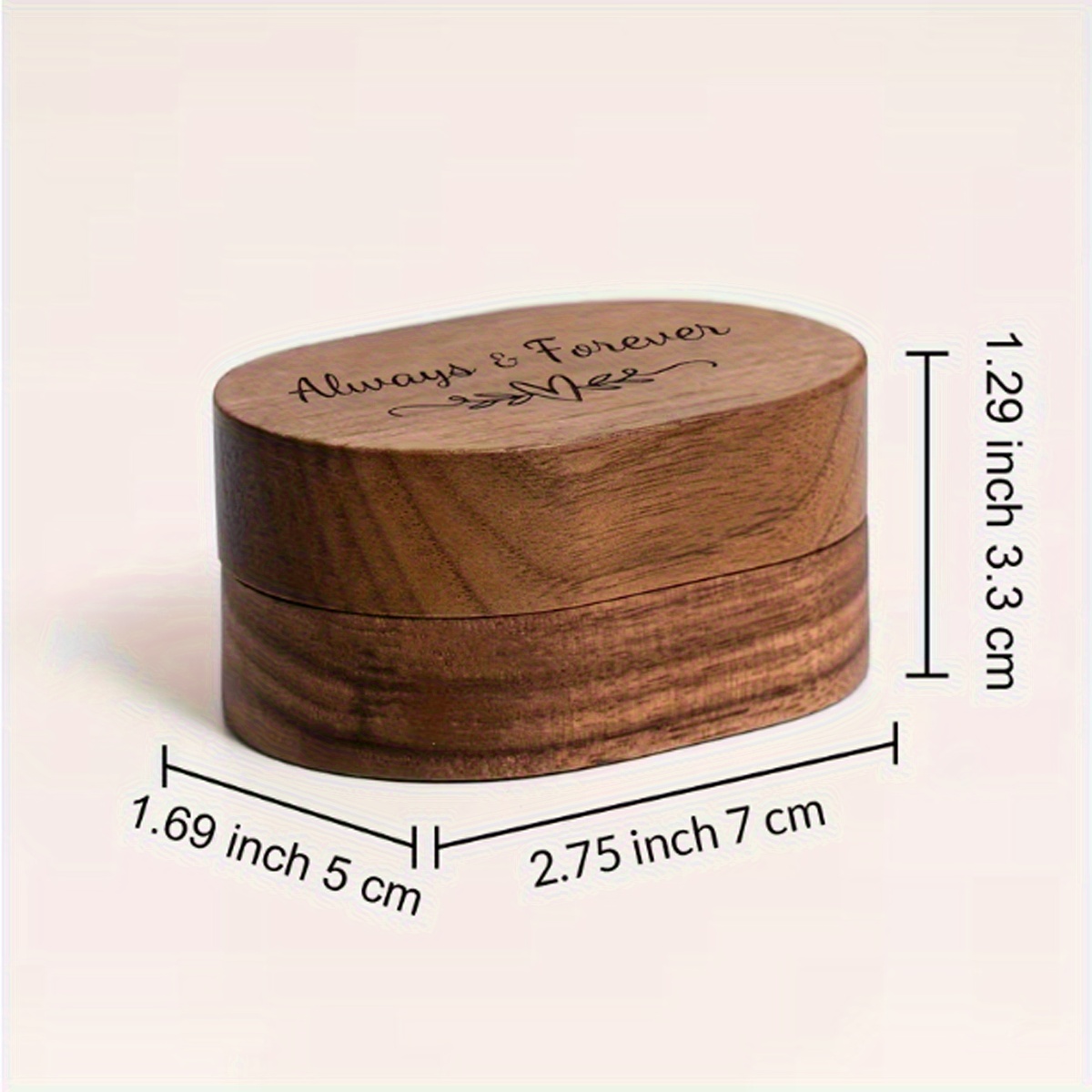 Custom Engraved Wooden Ring Holder Box