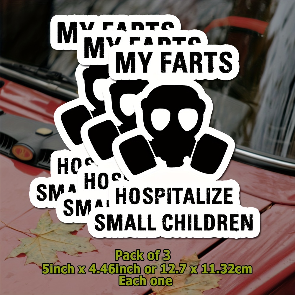 TEMU (3pcs) Funny Sticker Decal Bumper Sticker 5"