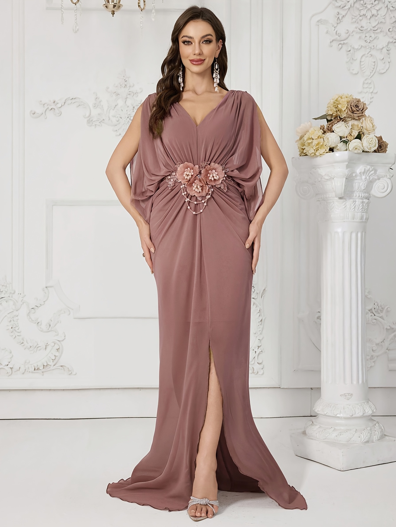 batwing backless dress Backless Batwing Mini Dress in Silver - XS main image 0