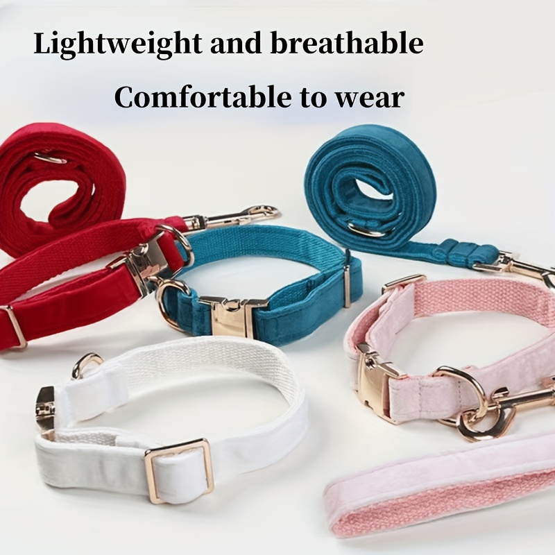 Personalized Adjustable Zinc Alloy Snap Button Dog Collar Set