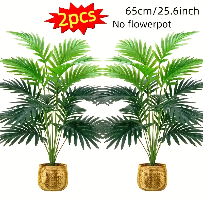 2er set realistische 25 59 kunstpalmen  hochwertige plastik - Temu Germany
