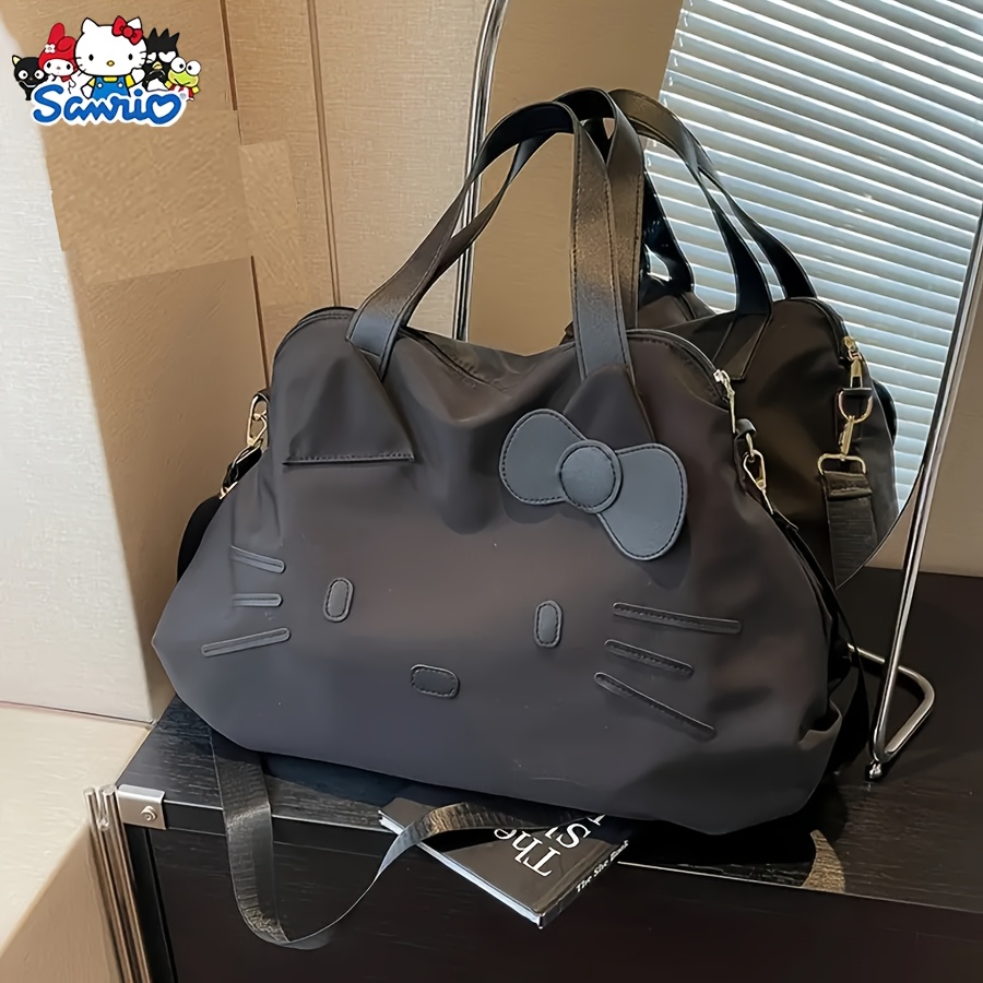 TEMU For Hello Travel Bag - Large Capacity, Durable Oxford Fabric, With Shoulder Strap & Trolley Case , Ideal For Short Business Trips And Leisure