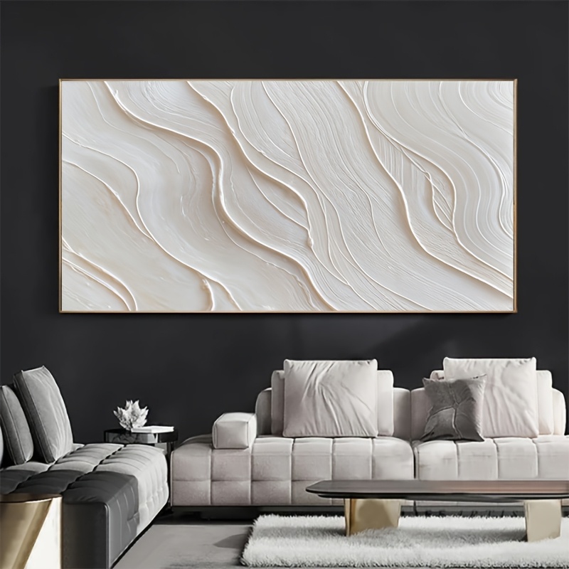 

1pc Modern Abstract Canvas , 23.6x47.2in Mixed And Textures Painting, Decor For Living Room And Bedroom, Easy To Hang, No Electricity Needed