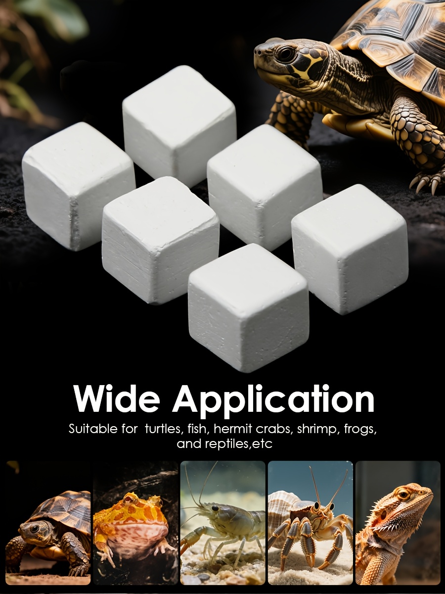 2 Sets of 12 Natural Mineral Blocks/Suitable for Shrimp, Hermit Crabs, as Well as Turtles, Lizards, Frogs, Bearded Dragons, and Other Reptiles/Helps Create a Healthy Habitat Environment/A High-quality Aquarium Accessory, Lizard Supply, and Turtle