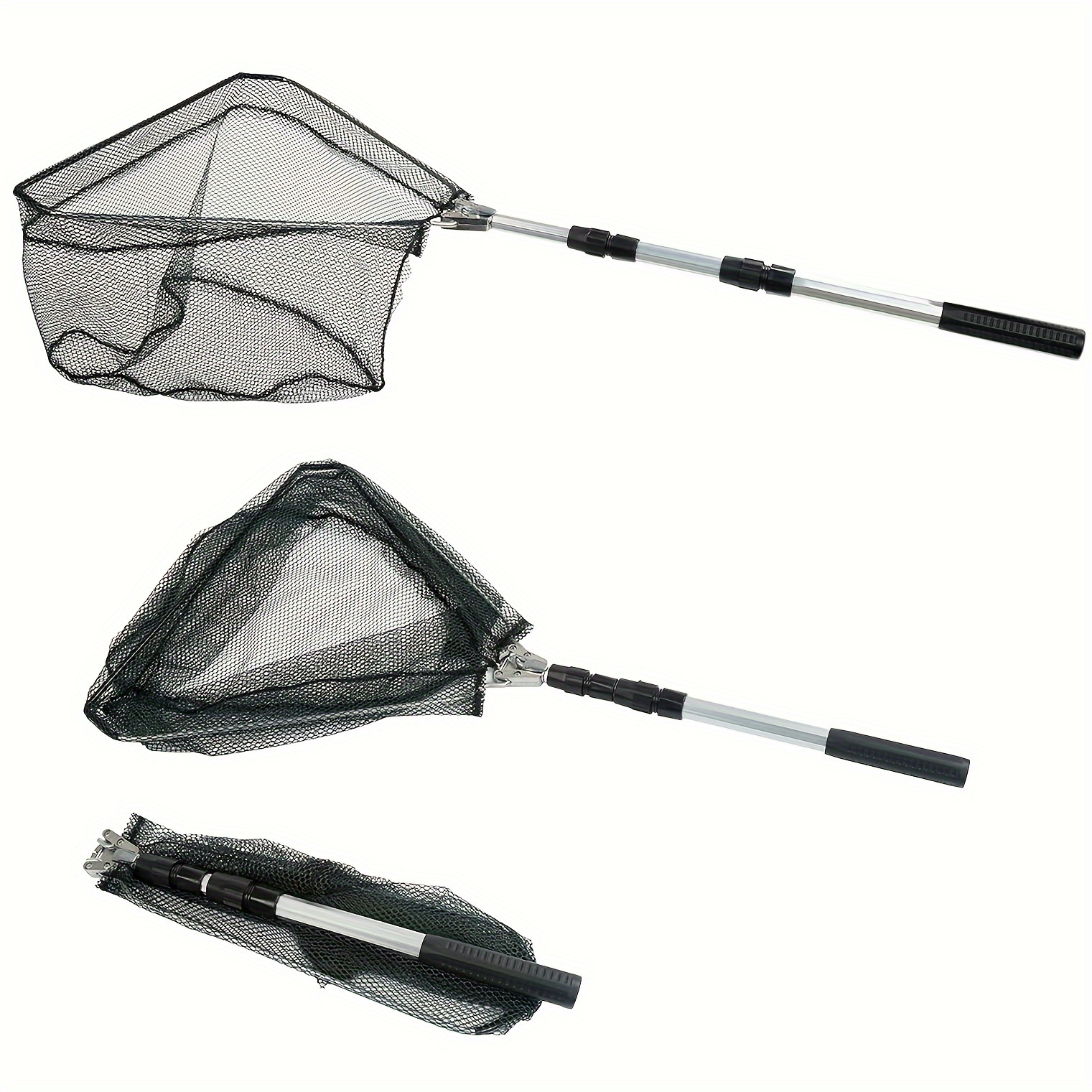

1pc Aluminum Alloy Collapsible Fishing Net - Can Extend To A Full Length Of 1.5 Meters