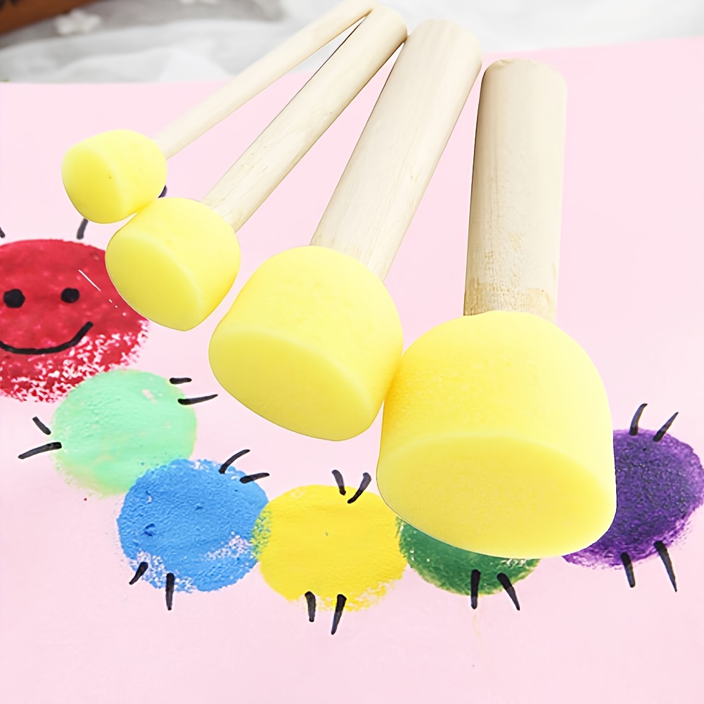 Set of 36pcs Round Sponge Professional Stamp Set, 4 Sizes for Art Projects