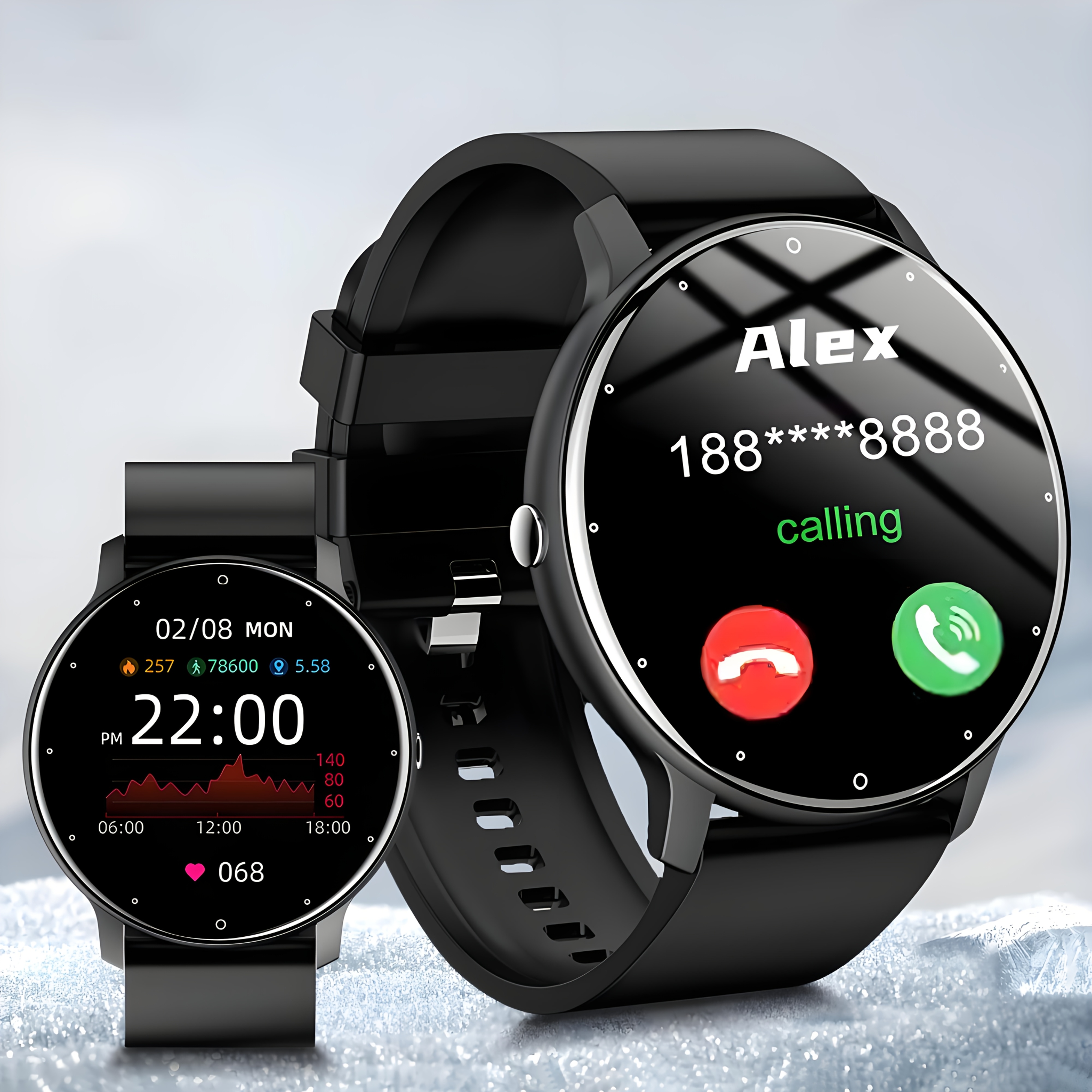 TEMU Multifunctional Full-touchscreen Smartwatch, Wireless Calling, Diy Wallpapers, Multiple Sports , Fitness For Men And Women, Compatible With