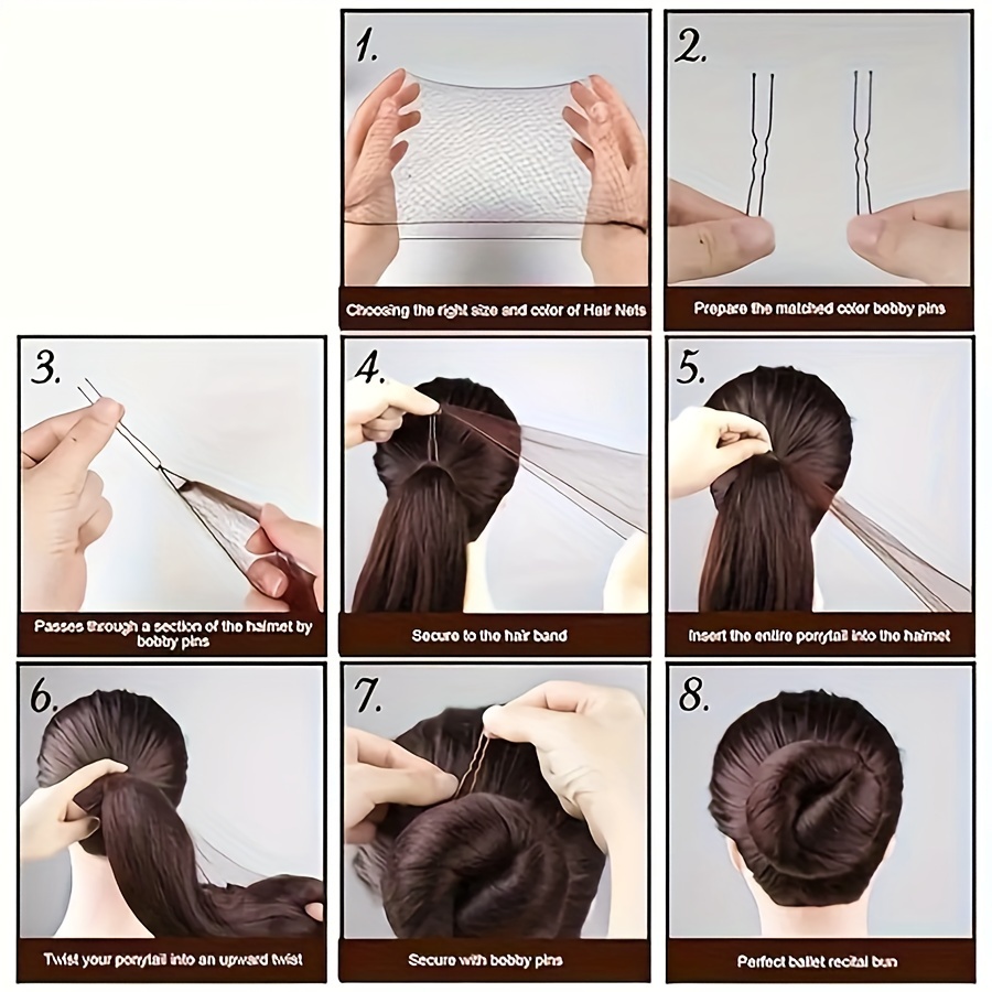 50 Retine Per Capelli Marroni | Retine Invisibili Riutilizzabili 50cm | Per Acconciature Ordinate - Foto 4