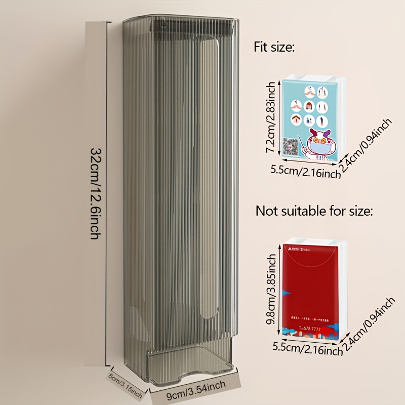 Wall-mounted Mini Tissue Box - Holds 14 Packs Portable Tissues, Refillable Design For Entrance, Hallway And Office, Space-