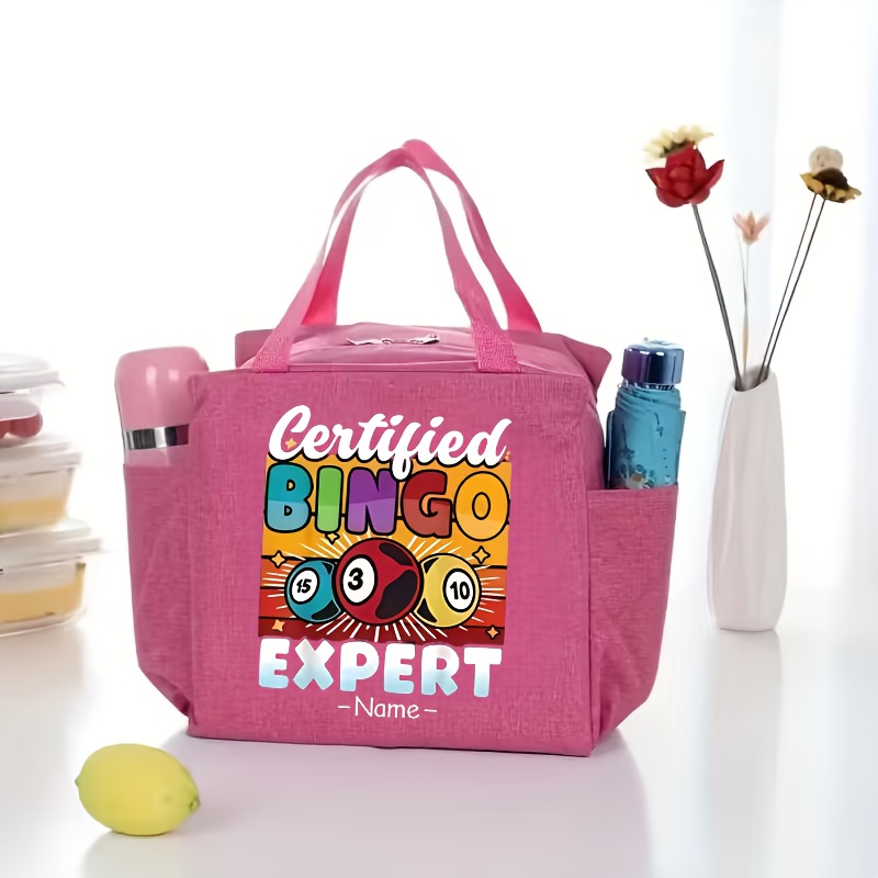 TEMU Bingo Women's Lightweight Tote Bag With Zipper Closure - Machine Washable Handbag Suitable For Travel, Beach, Shopping, &, Zippered Portable