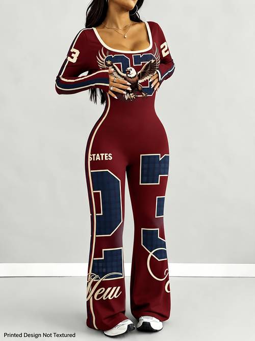 slaydiva womens jumpsuit summer navy blue burgundy plaid letter print comfortable fit style
