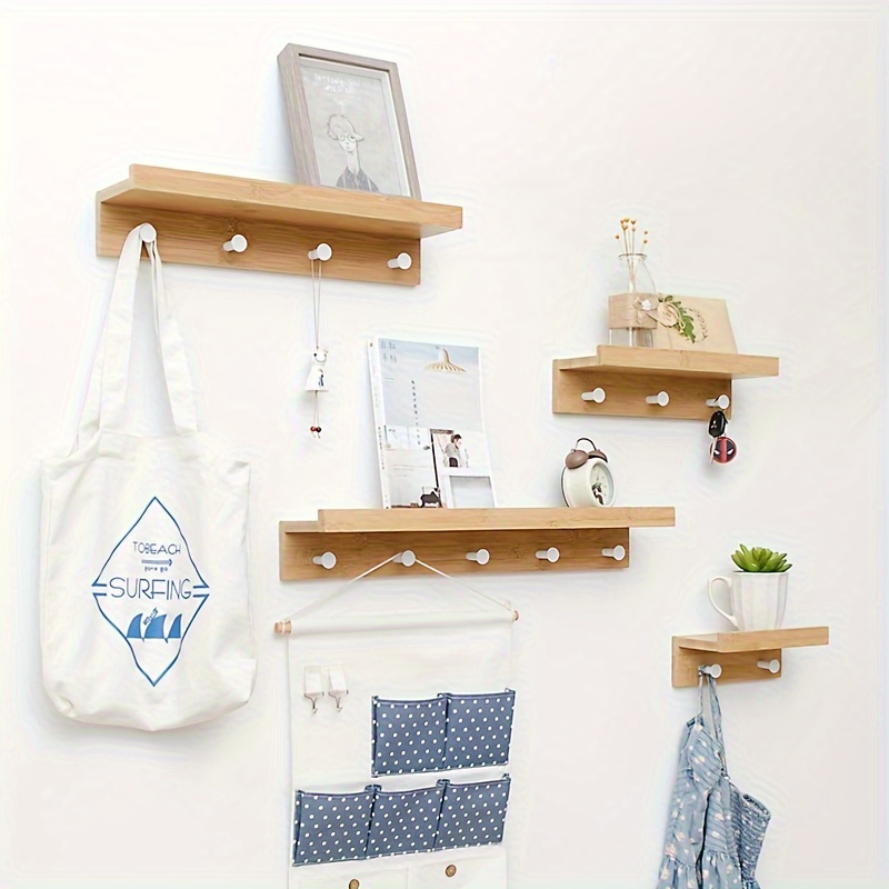 Wall Mounted Storage Shelf Coat Rack Shelf Sweet Home - Temu