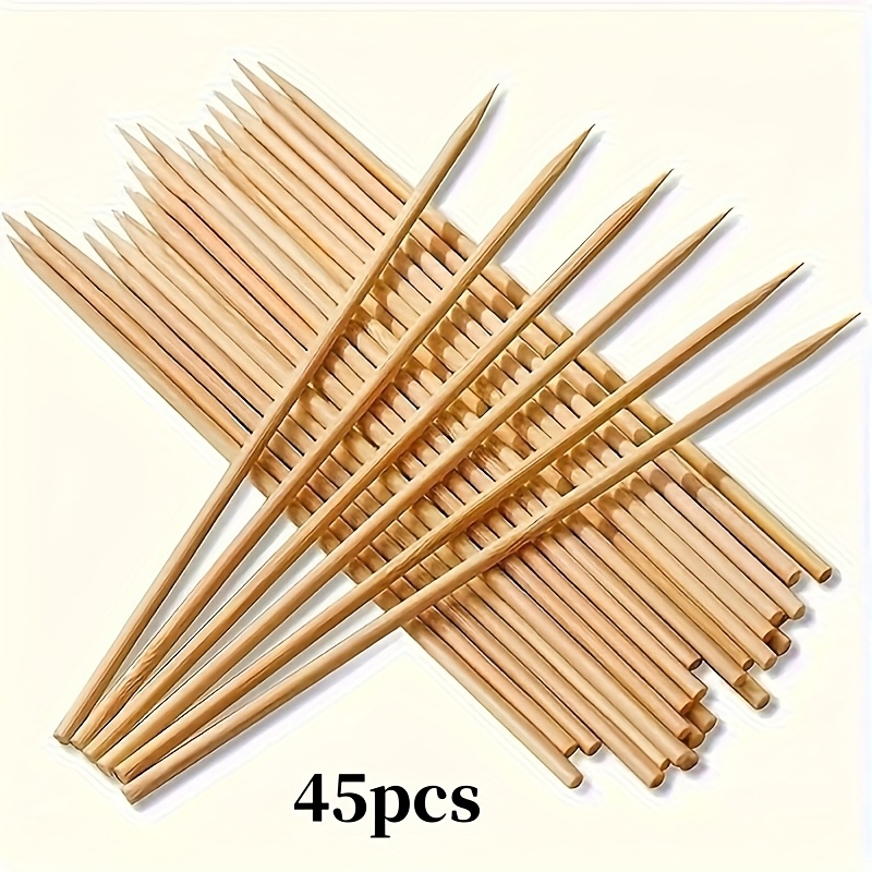 Image of 45pcs Cartoon Wooden Rose Sticks, Suitable For Flower Arrangement, Valentine's Day And Gift Packaging Materials - Decorative Bouquet Crafts Stems