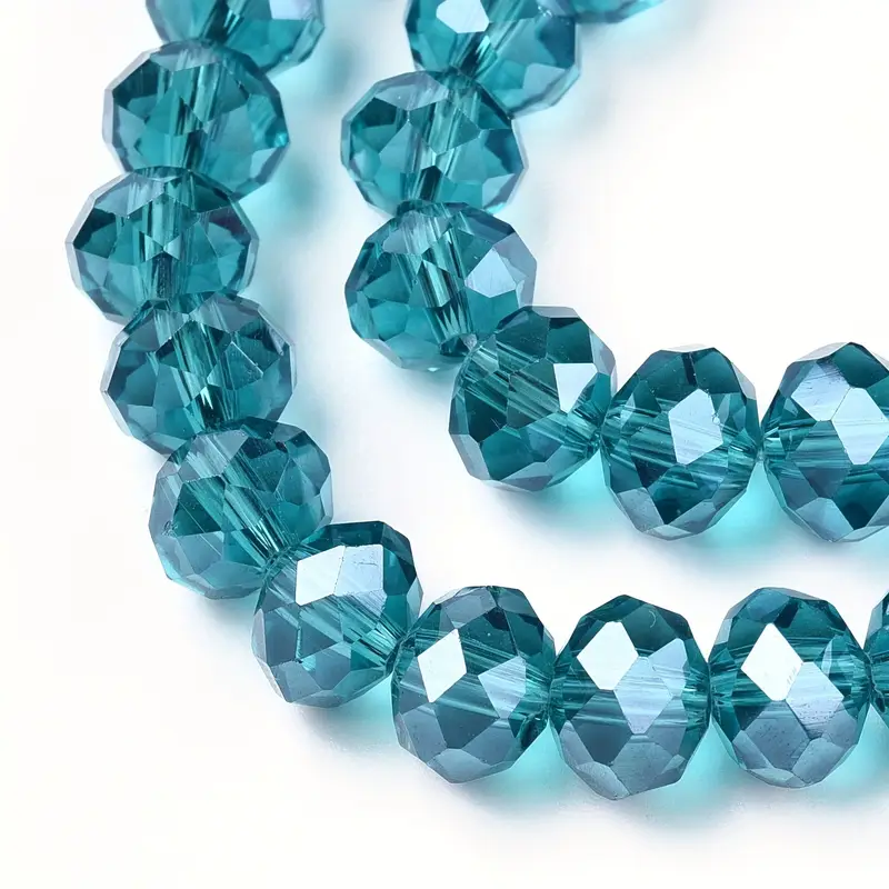 10 Hebras De Cuentas Sueltas De Cristal Checo Facetado Rondelle, 8 Mm Espaciador De Cristal Azul Zafiro Claro 690 720 Piezas Para Joyer A Arte~p114410542