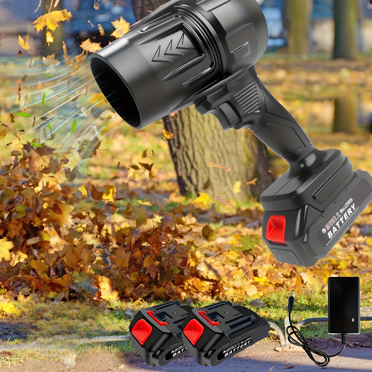 high power cordless blower industrial powerful fan with large capacity lithium battery speed switch used for streets cars leaf blowing Product details 1