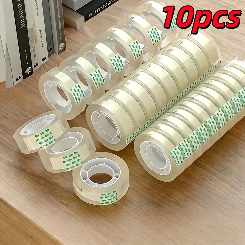 TEMU Ruban Adhésif Transparent 12/10/8 pièces, Convient pour de Cadeaux, et les Fournitures de Bureau, les Loisirs Créatifs et l'Usage Domestique,